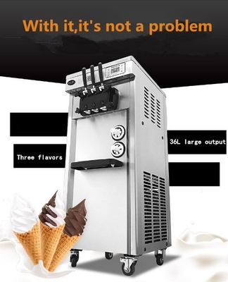 Máquina de gelado industrial com construção de aço inoxidável 304 e tensão 220V/50Hz
