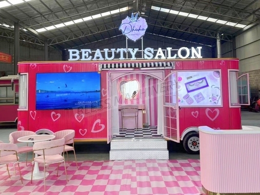 85 km de longa distância US Standard Coffee Food Trailer para customizado Mobile BBQ Snack Van