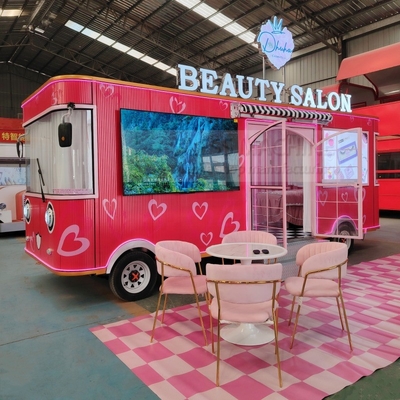 85 km de longa distância US Standard Coffee Food Trailer para customizado Mobile BBQ Snack Van