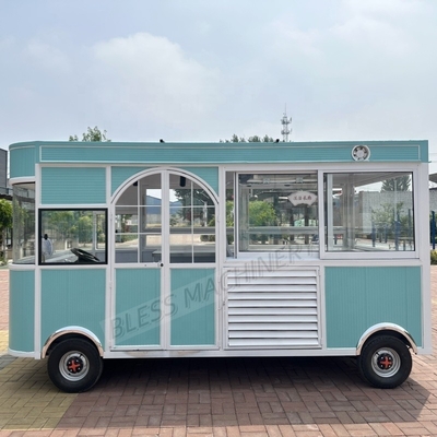 Street Mobile Mini HotDog Ice Cream Fast Food Cart Trailer com Rodas Pequeno Food Truck