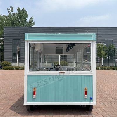 Street Mobile Mini HotDog Ice Cream Fast Food Cart Trailer com Rodas Pequeno Food Truck