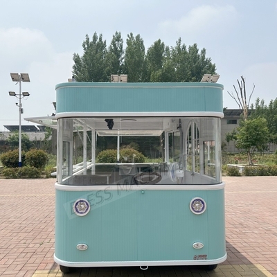 Street Mobile Mini HotDog Ice Cream Fast Food Cart Trailer com Rodas Pequeno Food Truck