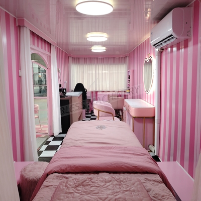 Caminhão móvel de salão personalizado para cortar cabelo e barbear em lojas de materiais de construção