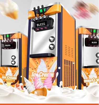 2022 Soft Serve 3 Flavor Vending Ice Cream Machine com Super Performance e Automático