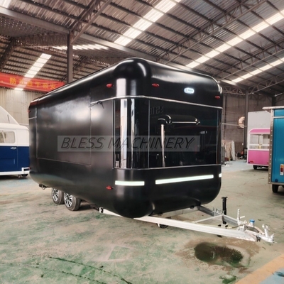 Long Life Service Snack Food Cart Vending Concessão Street Fast Airstream Trailer