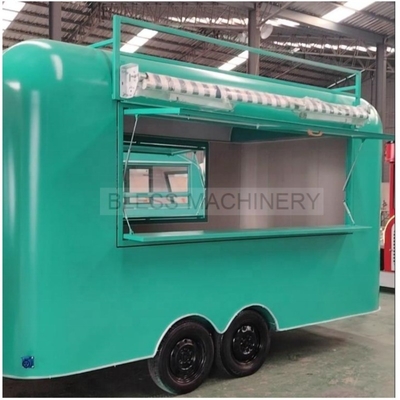 Caminhão de alimentação móvel de aço inoxidável na Europa com cozinha completa e longa vida útil