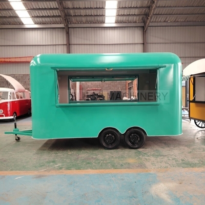 Europe Standard Street Mobile Fast Food Trailer Café Sorvete Caminhão Quiosque Carrinho de alimentos