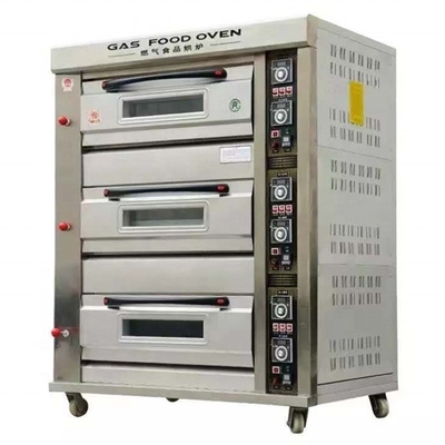 2 bandejas de aço inoxidável forno a gás / elétrico para a demanda ativa da aldeia doméstica