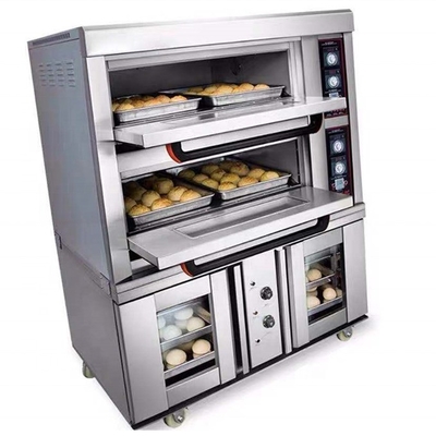 2 bandejas de aço inoxidável forno a gás / elétrico para a demanda ativa da aldeia doméstica