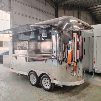 40 km/h Vendas móveis Trailer para lanches Fast food bebidas gelado café chá leite