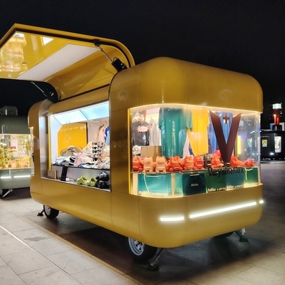 Longa vida útil e boa reputação Carrinho de lanches para negócios de fast food ao ar livre