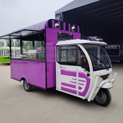 Multipurpose Mobile Electric Fast Food Snack Tricycle Pedicab com Design Personalizado