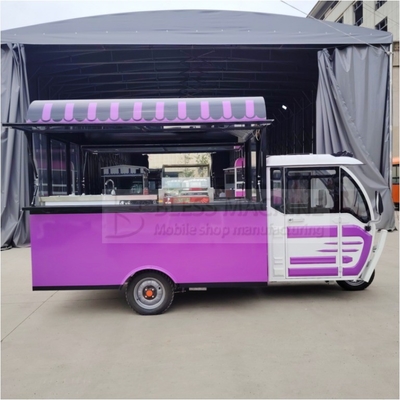 Multipurpose Mobile Electric Fast Food Snack Tricycle Pedicab com Design Personalizado