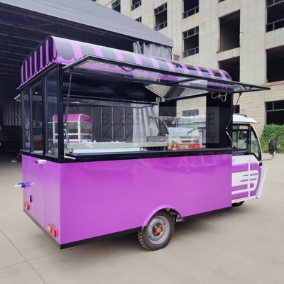 Multipurpose Mobile Electric Fast Food Snack Tricycle Pedicab com Design Personalizado