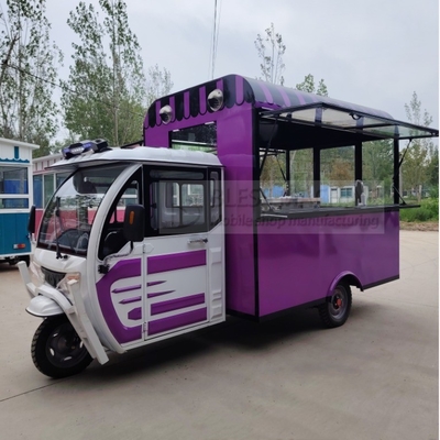 Multipurpose Mobile Electric Fast Food Snack Tricycle Pedicab com Design Personalizado