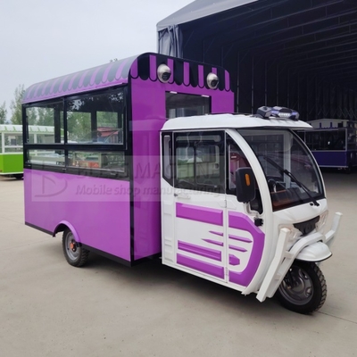 Multipurpose Mobile Electric Fast Food Snack Tricycle Pedicab com Design Personalizado