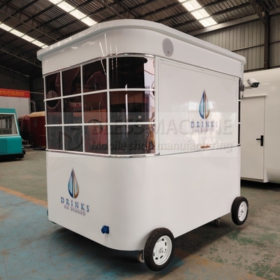 Modern Mobile Coffee Milk Tea Soja Milk Fresh Juice Vegetable Fruit Salad Trolley
