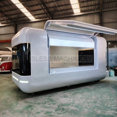 2500W-5000W Retro Food Trucks totalmente equipado Burger Van com Street Ice Cream Supplies