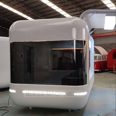 2500W-5000W Retro Food Trucks totalmente equipado Burger Van com Street Ice Cream Supplies