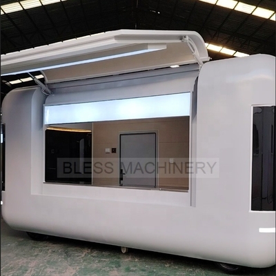 2500W-5000W Retro Food Trucks totalmente equipado Burger Van com Street Ice Cream Supplies
