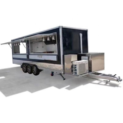 Trailer de comida personalizável com banheiro e geladeira Sua cozinha móvel em rodas