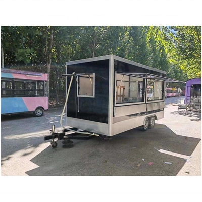 Trailer de comida personalizável com banheiro e geladeira Sua cozinha móvel em rodas