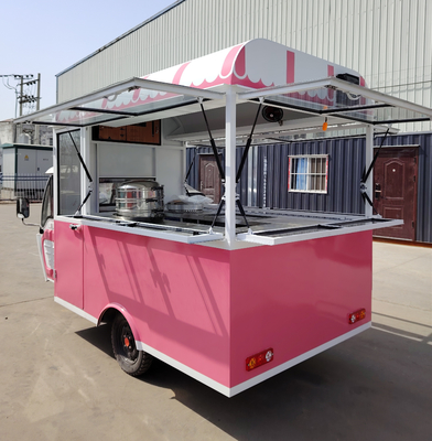 Multipurpose Mobile Electric Fast Food Snack Tricycle Pedicab com 40kms por hora Função