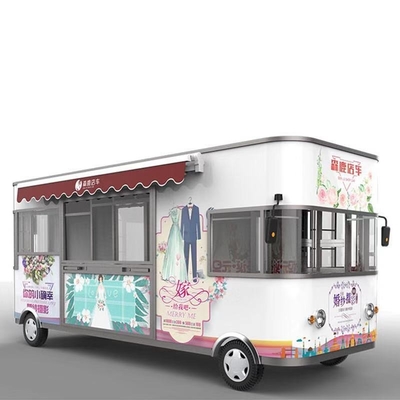 Caminhão de comida de rua elétrico de 220 V com design personalizável e 4 rodas