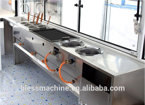 Caminhão de comida de rua elétrico de 220 V com design personalizável e 4 rodas