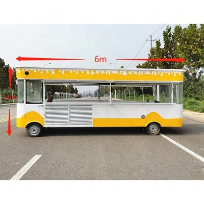 220V/380V Caminhões móveis de alimentos usados EUA com 2022 6M Design de aço inoxidável de espelho único