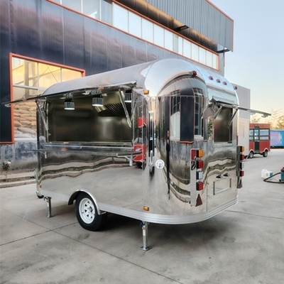 Trailers de alimentos para carrinho de pizza móvel Função de cozinha completa e bebida fria incluída