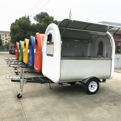 Trailers móveis de carrinhos de comida de prata totalmente equipados para expedições de longa distância de 85 km