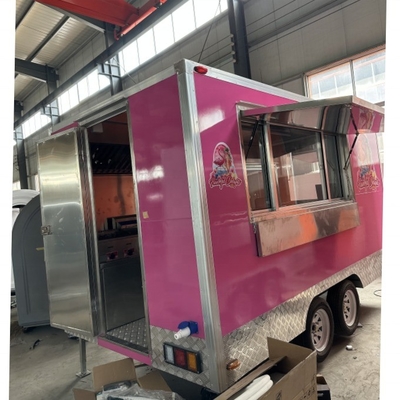 Fábrica de Fabricação Professional Trailer de alimentos de aço inoxidável com design personalizado