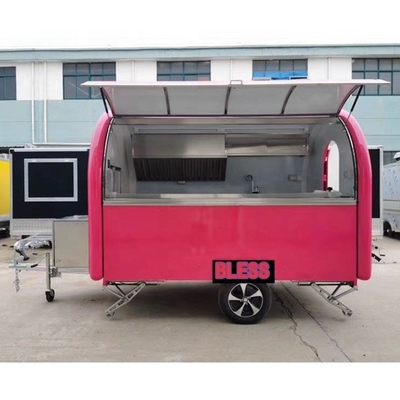 3 rodas Food Trailer Máquina de baixo orçamento Função para fazer alimentos em movimento