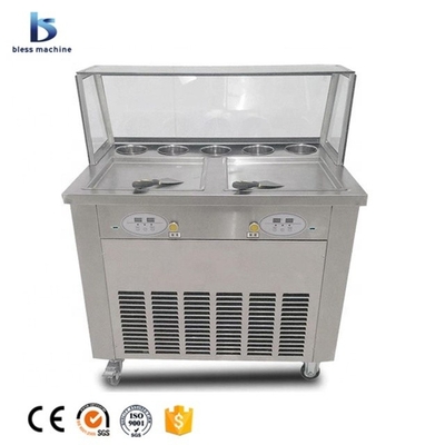 Elegante aparência Rolo de sorvete de iogurte frito elétrico com função automática