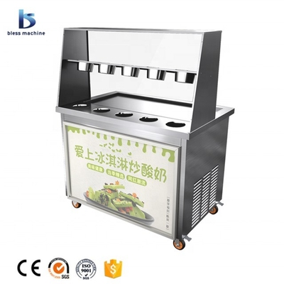 Equipamento de fabricação de rolos de sorvete com compressor de marcas internacionais na Tailândia