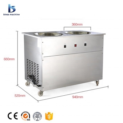 Equipamento de fabricação de rolos de sorvete com compressor de marcas internacionais na Tailândia