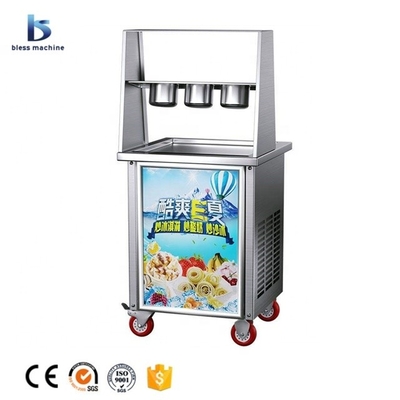 Equipamento de fabricação de rolos de sorvete com compressor de marcas internacionais na Tailândia