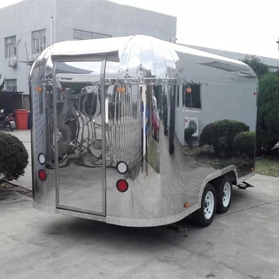 Design Silver Snack Food Trailer para venda de quiosque de fast food nos EUA