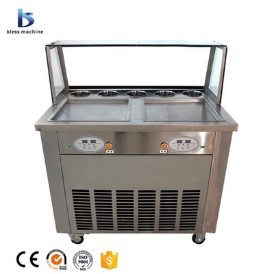 Equipamento de fabricação de rolos de sorvete com compressor de marcas internacionais na Tailândia