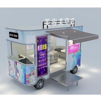 Caminhão de restauração de lanches de aço inoxidável para negócios domésticos duráveis no mercado