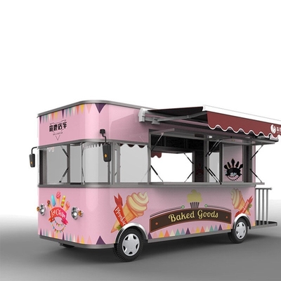 Caminhão de restauração de lanches de aço inoxidável para negócios domésticos duráveis no mercado