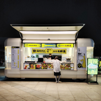 Tipo 2024 Trailer de alimentação móvel de venda de rua com voltagem total de cozinha 110v/220v