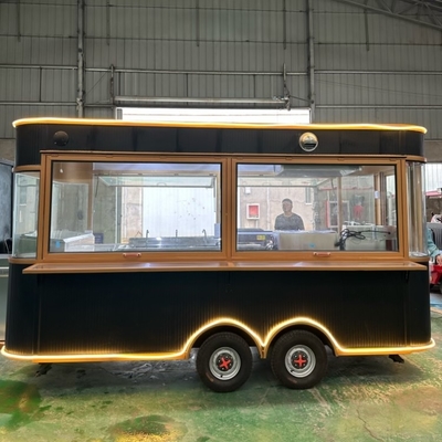 Reboque de alimentos totalmente equipado com serviço de manutenção e reparação no terreno 3000*1600*2300mm