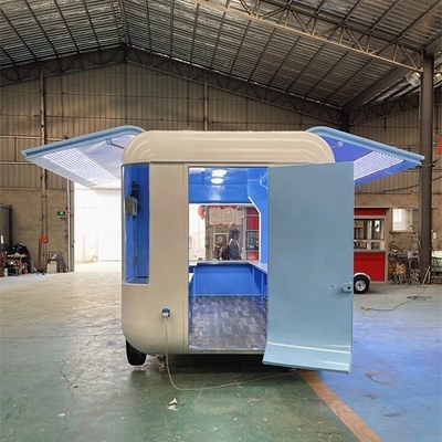 1000KG Mobiliário Snack Food Truck Gás Fast Food Cart Trailer Cozinha em fábrica