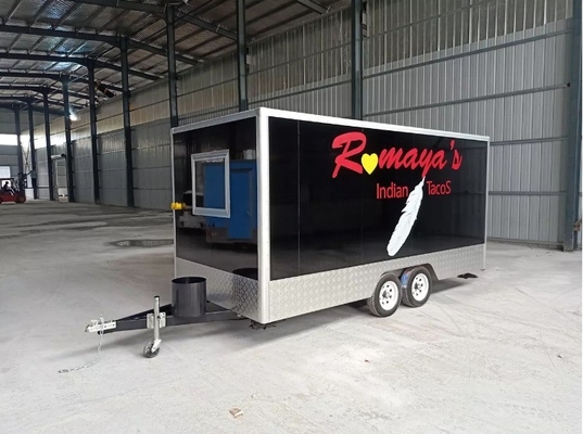Fabricação de alimentos para carrinho de pizza móvel