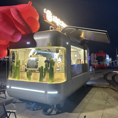 Caminhão de fast food de sorvete ao ar livre com cozinha personalizada 110V/220V