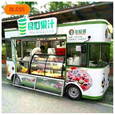 2400-3000pcs/h Refrigerador de carrinho de alimentos de aço inoxidável completo para fast food ao ar livre