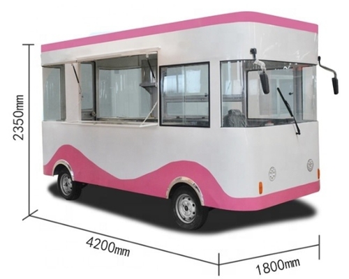 Padrões personalizados de higiene de fast food ao ar livre Fabricação de carrinhos de comida de tipo autocarro