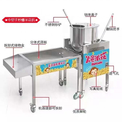 Máquina automática comercial de cozinha a gás de rebuçados manual ou a motor elétrico com CE e ISO
